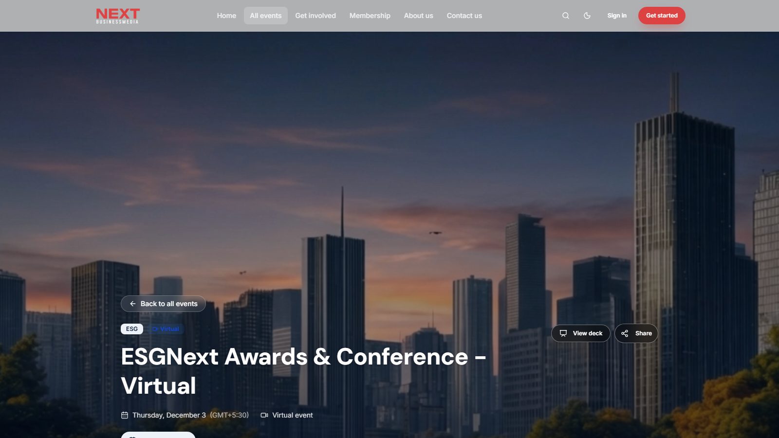 Sumit Agarwal speaks at the ESGNext Conference 2026
