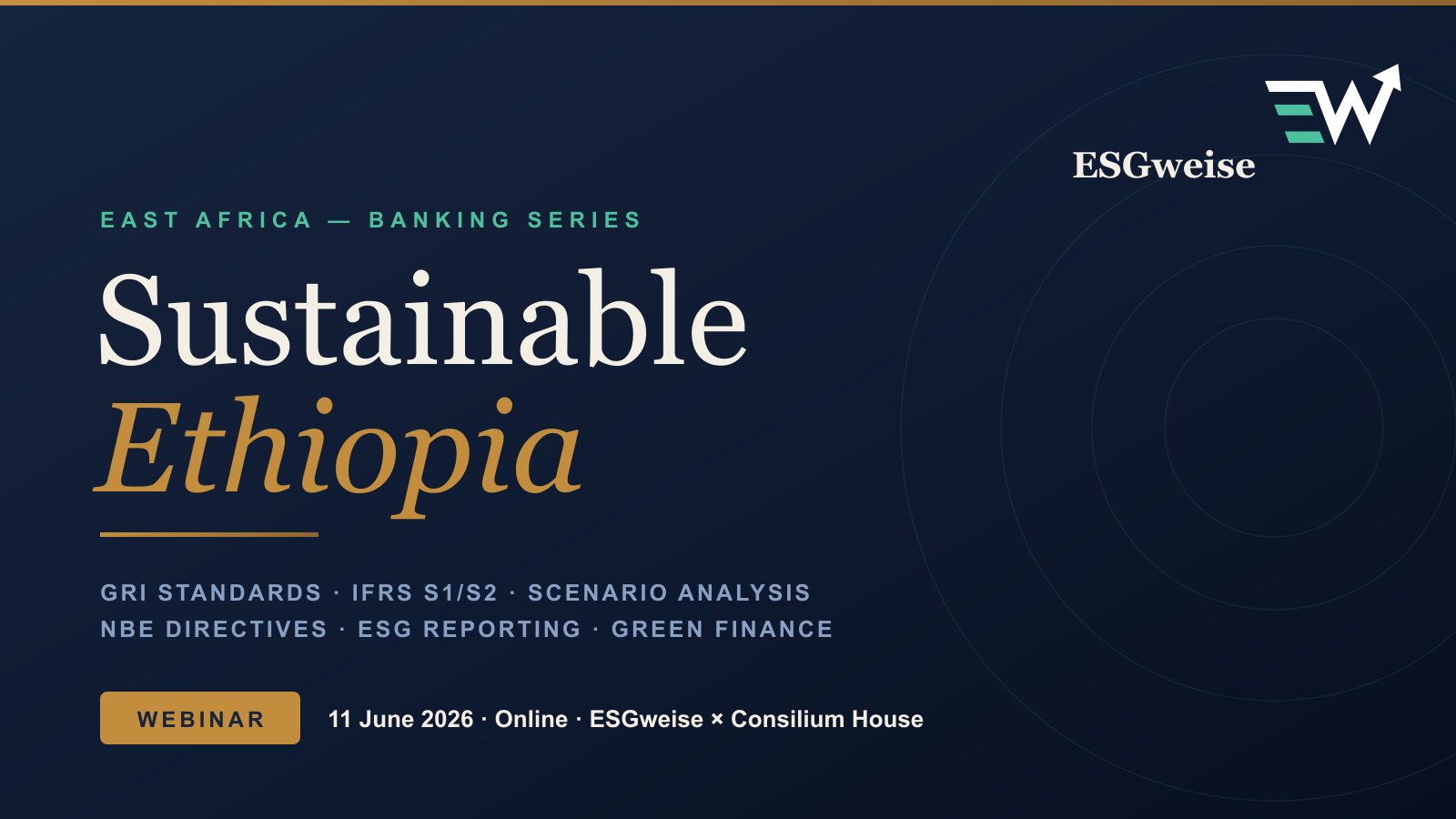 Sustainable Ethiopia — ESGweise joins Consilium House's East Africa Banking Series